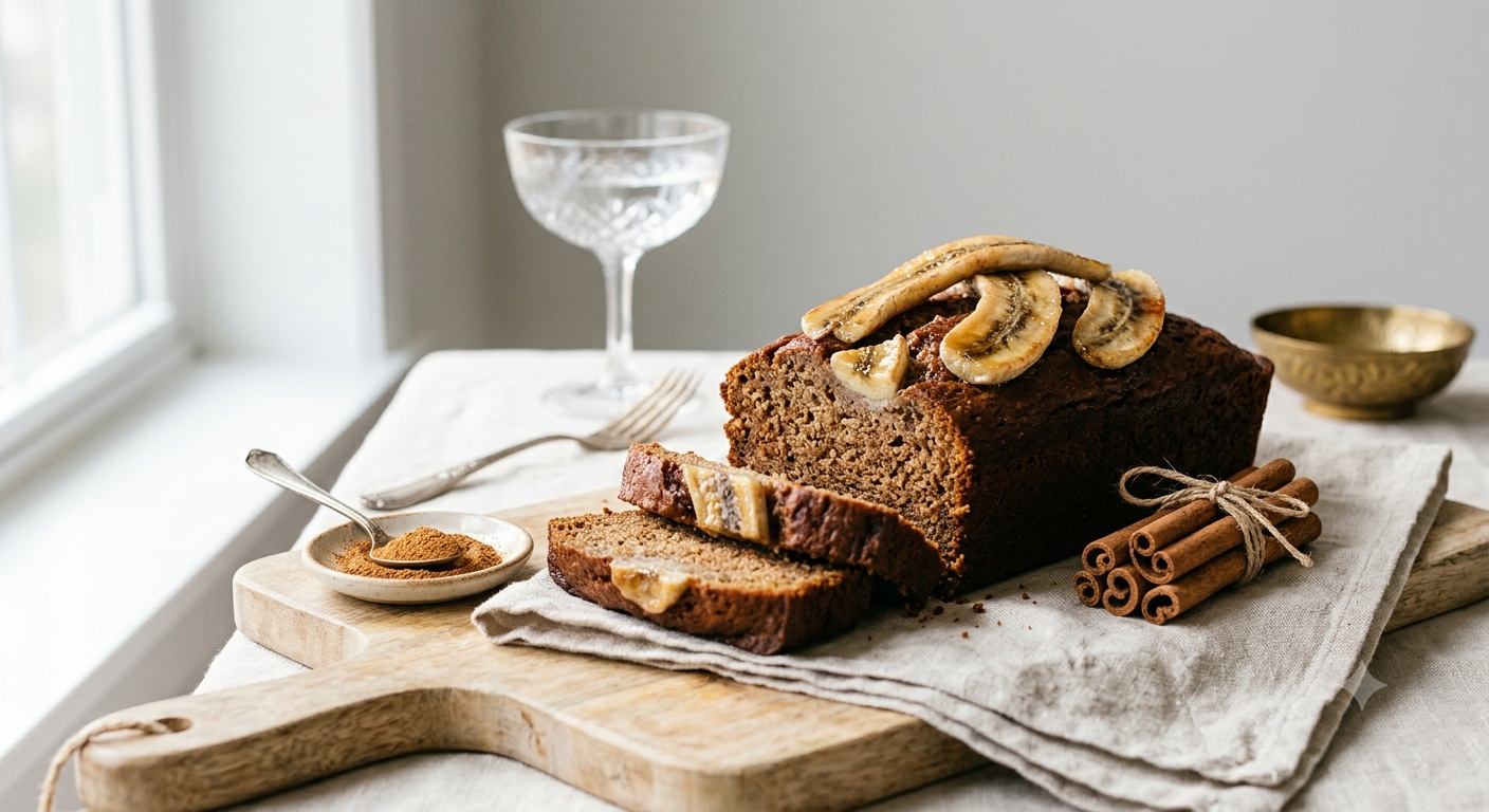 Hojicha Flax & Chia Banana Bread