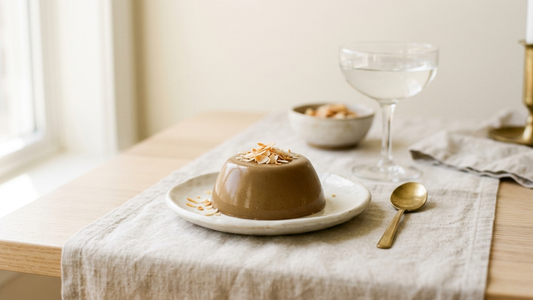Hojicha Collagen Coconut Jello