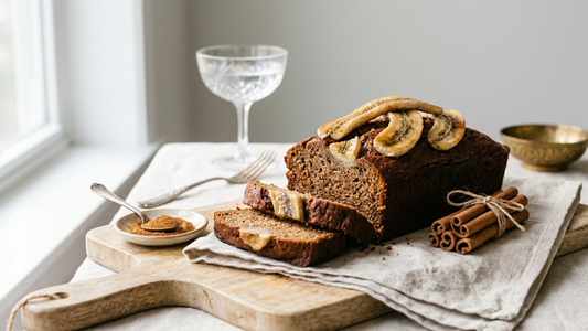 Hojicha Flax & Chia Banana Bread