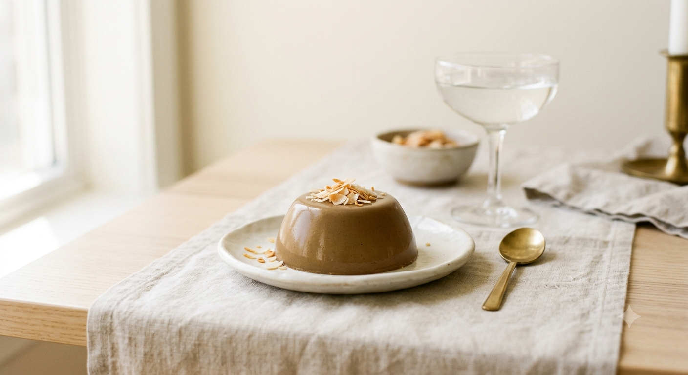 Hojicha Collagen Coconut Jello